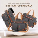 MOLNIA 3 in 1 Laptop Backpack, 17.3 inch Computer Bags for Men, Laptop Backpack for Men, for Travel Bussiness School Men Women, Black - Image 3
